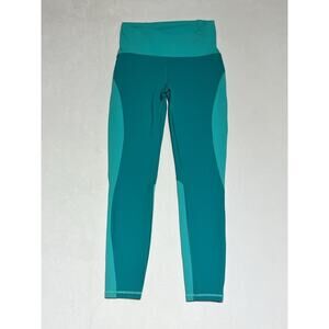 Lululemon Leggings Womens 6 Train Times 7/8 Pant Aqua Blue Back Pocket 25"